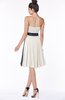 ColsBM Amiya Off White Glamorous A-line Sleeveless Zip up Chiffon Knee Length Bridesmaid Dresses