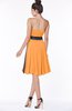 ColsBM Amiya Orange Glamorous A-line Sleeveless Zip up Chiffon Knee Length Bridesmaid Dresses
