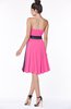 ColsBM Amiya Rose Pink Glamorous A-line Sleeveless Zip up Chiffon Knee Length Bridesmaid Dresses