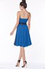 ColsBM Amiya Royal Blue Glamorous A-line Sleeveless Zip up Chiffon Knee Length Bridesmaid Dresses