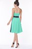 ColsBM Amiya Seafoam Green Glamorous A-line Sleeveless Zip up Chiffon Knee Length Bridesmaid Dresses