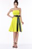 ColsBM Amiya Sulphur Spring Glamorous A-line Sleeveless Zip up Chiffon Knee Length Bridesmaid Dresses