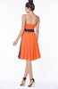 ColsBM Amiya Tangerine Glamorous A-line Sleeveless Zip up Chiffon Knee Length Bridesmaid Dresses
