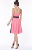 ColsBM Amiya Watermelon Glamorous A-line Sleeveless Zip up Chiffon Knee Length Bridesmaid Dresses