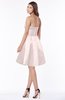 ColsBM Karen Blush Glamorous A-line Strapless Sleeveless Half Backless Satin Bridesmaid Dresses