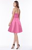 ColsBM Karen Carnation Pink Glamorous A-line Strapless Sleeveless Half Backless Satin Bridesmaid Dresses