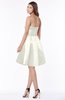ColsBM Karen Cream Glamorous A-line Strapless Sleeveless Half Backless Satin Bridesmaid Dresses
