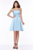 ColsBM Karen Dream Blue Glamorous A-line Strapless Sleeveless Half Backless Satin Bridesmaid Dresses