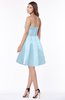 ColsBM Karen Ice Blue Glamorous A-line Strapless Sleeveless Half Backless Satin Bridesmaid Dresses
