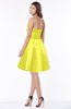 ColsBM Karen Pale Yellow Glamorous A-line Strapless Sleeveless Half Backless Satin Bridesmaid Dresses