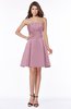 ColsBM Karen Silver Pink Glamorous A-line Strapless Sleeveless Half Backless Satin Bridesmaid Dresses