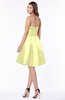 ColsBM Karen Wax Yellow Glamorous A-line Strapless Sleeveless Half Backless Satin Bridesmaid Dresses