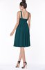 ColsBM Jaylin Blue Green Mature V-neck Sleeveless Zip up Knee Length Appliques Bridesmaid Dresses