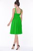 ColsBM Jaylin Classic Green Mature V-neck Sleeveless Zip up Knee Length Appliques Bridesmaid Dresses