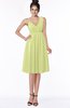 ColsBM Jaylin Lime Green Mature V-neck Sleeveless Zip up Knee Length Appliques Bridesmaid Dresses