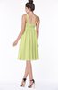 ColsBM Jaylin Lime Green Mature V-neck Sleeveless Zip up Knee Length Appliques Bridesmaid Dresses