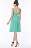 ColsBM Jaylin Mint Green Mature V-neck Sleeveless Zip up Knee Length Appliques Bridesmaid Dresses