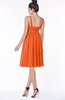 ColsBM Jaylin Tangerine Mature V-neck Sleeveless Zip up Knee Length Appliques Bridesmaid Dresses