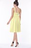 ColsBM Jaylin Wax Yellow Mature V-neck Sleeveless Zip up Knee Length Appliques Bridesmaid Dresses