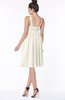ColsBM Jaylin Whisper White Mature V-neck Sleeveless Zip up Knee Length Appliques Bridesmaid Dresses