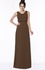 ColsBM Eileen Chocolate Brown Gorgeous A-line Scoop Sleeveless Floor Length Bridesmaid Dresses
