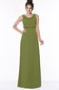 ColsBM Eileen Olive Green Gorgeous A-line Scoop Sleeveless Floor Length Bridesmaid Dresses