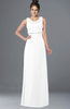 ColsBM Eileen White Gorgeous A-line Scoop Sleeveless Floor Length Bridesmaid Dresses