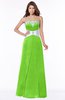 ColsBM Alivia Classic Green Glamorous A-line Bateau Sleeveless Half Backless Flower Bridesmaid Dresses