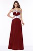 ColsBM Alivia Dark Red Glamorous A-line Bateau Sleeveless Half Backless Flower Bridesmaid Dresses