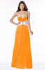 ColsBM Alivia Orange Glamorous A-line Bateau Sleeveless Half Backless Flower Bridesmaid Dresses