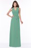 ColsBM Kaia Beryl Green Modern Sleeveless Zip up Floor Length Sash Bridesmaid Dresses
