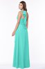 ColsBM Kaia Blue Turquoise Modern Sleeveless Zip up Floor Length Sash Bridesmaid Dresses
