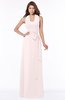 ColsBM Kaia Light Pink Modern Sleeveless Zip up Floor Length Sash Bridesmaid Dresses