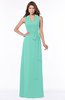 ColsBM Kaia Mint Green Modern Sleeveless Zip up Floor Length Sash Bridesmaid Dresses