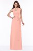 ColsBM Kaia Peach Modern Sleeveless Zip up Floor Length Sash Bridesmaid Dresses