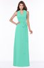 ColsBM Kaia Seafoam Green Modern Sleeveless Zip up Floor Length Sash Bridesmaid Dresses