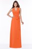 ColsBM Kaia Tangerine Modern Sleeveless Zip up Floor Length Sash Bridesmaid Dresses