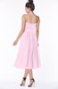 ColsBM Deborah Baby Pink Luxury Sleeveless Half Backless Chiffon Knee Length Pick up Bridesmaid Dresses