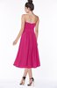 ColsBM Deborah Beetroot Purple Luxury Sleeveless Half Backless Chiffon Knee Length Pick up Bridesmaid Dresses