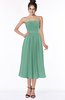 ColsBM Deborah Beryl Green Luxury Sleeveless Half Backless Chiffon Knee Length Pick up Bridesmaid Dresses
