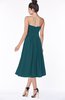 ColsBM Deborah Blue Green Luxury Sleeveless Half Backless Chiffon Knee Length Pick up Bridesmaid Dresses