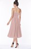 ColsBM Deborah Bridal Rose Luxury Sleeveless Half Backless Chiffon Knee Length Pick up Bridesmaid Dresses