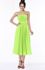 ColsBM Deborah Bright Green Luxury Sleeveless Half Backless Chiffon Knee Length Pick up Bridesmaid Dresses