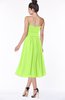 ColsBM Deborah Bright Green Luxury Sleeveless Half Backless Chiffon Knee Length Pick up Bridesmaid Dresses