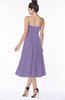 ColsBM Deborah Chalk Violet Luxury Sleeveless Half Backless Chiffon Knee Length Pick up Bridesmaid Dresses