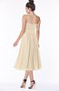 ColsBM Deborah Champagne Luxury Sleeveless Half Backless Chiffon Knee Length Pick up Bridesmaid Dresses