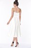ColsBM Deborah Cloud White Luxury Sleeveless Half Backless Chiffon Knee Length Pick up Bridesmaid Dresses