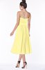 ColsBM Deborah Daffodil Luxury Sleeveless Half Backless Chiffon Knee Length Pick up Bridesmaid Dresses