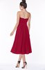 ColsBM Deborah Dark Red Luxury Sleeveless Half Backless Chiffon Knee Length Pick up Bridesmaid Dresses