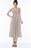 ColsBM Deborah Fawn Luxury Sleeveless Half Backless Chiffon Knee Length Pick up Bridesmaid Dresses
